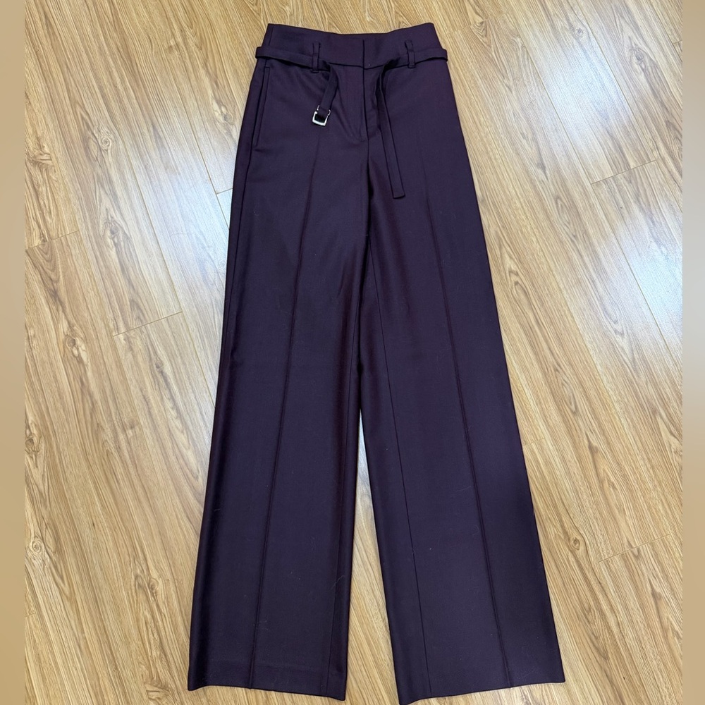 Massimo Dutti Burgundy Trousers Size 2
